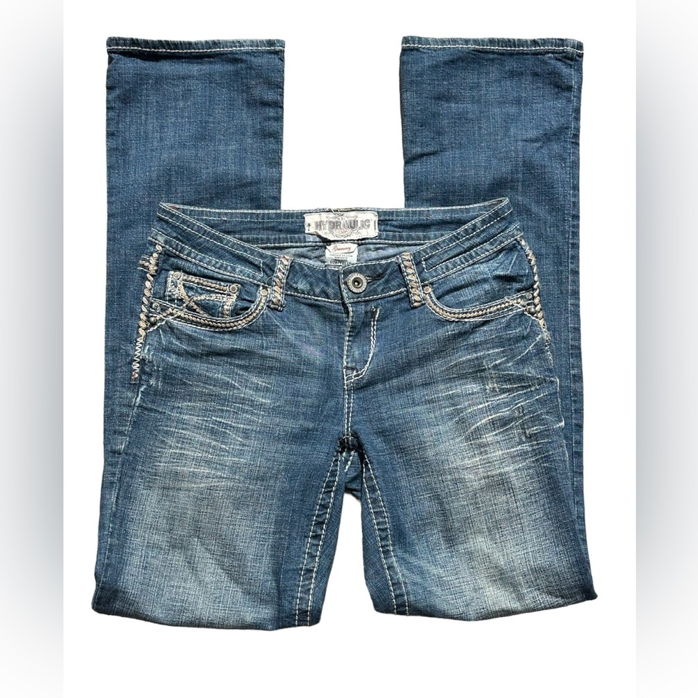 Hydraulic Gramercy Lightly Distressed Boot Cut Stretch Jeans - Size 8